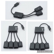 OTG 1F2 1F3 1F4 Power Cable 2 3 4 in 1 Micro USB Hub Data Cable Adapter Multi Function