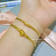 EMAS 375 GELANG TANGAN PENDORA 375 GOLD BANGLE PANDORA P1
