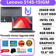 LAPTOP 5 JUTAAN Lenovo S145-15IGM Intel N4000 | Ram 8GB | 256GB SSD +