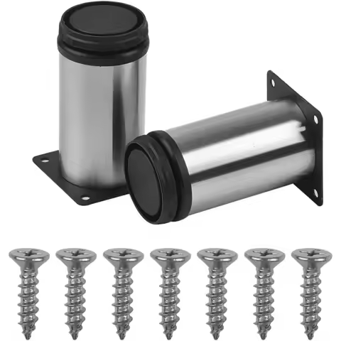 Metal Furniture Legs Adjustable Table Legs,4pcs Stainless Steel Kitchen Feet for Cabinet Furniture, 