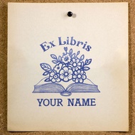 Custom Name Ex Libris Book Stamp | Blooming Flowers from Books | SE-66 | Personal Library