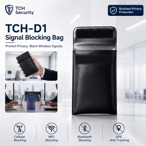 TCH-D1 Signal Blocking Bag – Mobile Phone Privacy Protection Faraday Pouch Anti Tracking Anti RFID W