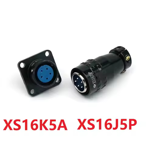 XS16J5P or XS16K5A 5 Prong Pin XS16 Serial Socket Connector Aviation Plug TIG MIG Plasma Cutting Tor