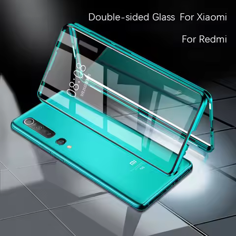 360 Magnetic Metal Adsorption Case For Xiaomi Redmi 10X K30 K20 Note 9 8 7 9S Pro 8T For Xiaomi 10 C