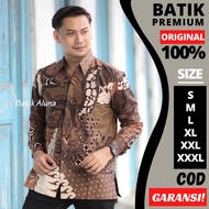 KEMEJA Men's Batik Shirts Men's Batik Shirts Long Sleeve Slimfit Woven Batik Men Aluna Batik Premium Sogan Batik Shirts Men's Work Batik Shirts Cool Batik Shirts Men's Slim Fit Long Sleeve YRA 067