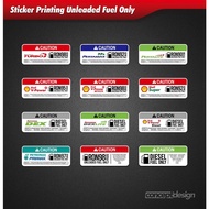 Sticker Printing Unleaded Fuel Only