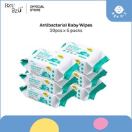 BZU BZU NEW Anti Bacterial Baby Wipes (30 pcs x 6) [Exp: Year 2028]