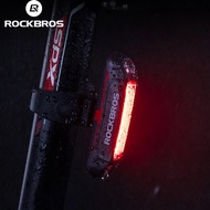 ROCKBROS ไฟจักรยานกันน้ำจักรยานไฟท้าย LED USB สามารถเติมเงินได้ความปลอดภัยกลับแสงขี่เตือนอานจักรยานไฟท้าย