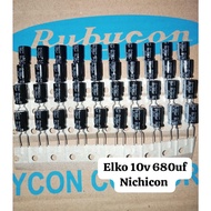 10Pcs Elko 10v 680uf NICHICON