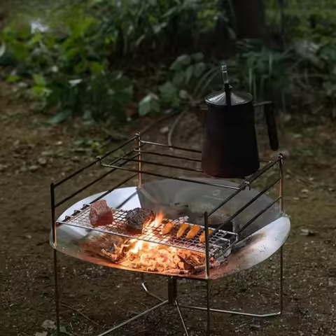 CAMPINGMOON Camping Firewood Stove,Campfire Warming,SOLO-A3 Fire Table,Outdoor Lightweight Portable 