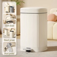 IMUTO Nordic Trash Can Trash Bin With Cover Large Narrow Slim Rectangular Garbage Bin For Bathroom