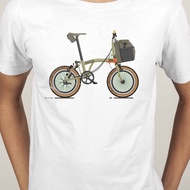 Folding Bike Foldies Bromp ton Java Bicycle Mountain bike Short Sleeve cotton shirt Neck Men Fashion cotton T-shirt