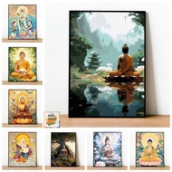HY-stretched frame-32*40/40*50cm/50-60cm Buddhist digital painting 40x50cm stretched frame