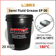 LUBRIX Setroil Semi Fluid Grease EP 00 20 KGS Chain Lube Grease Bearing Minyak Grease Oil Angle Grin