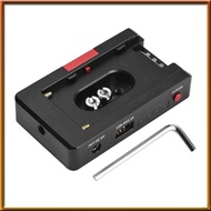 [chasoedivine.] NP-F Battery Charger Metal Battery Adapter Plate USB DC12V DC8V DC Outputs 1/4In for