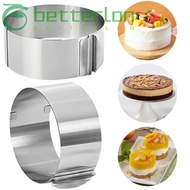 BETTER-LONTIME Cake Mousse Mould, 6 to 12 Inch Adjustable Cake Ring,  Stainless Steel Round Baking Ring Ring Bakeware Tools
