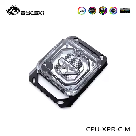 Bykski Processor Water Cooling CPU Block Cooler For AMD Ryzen 9/7/5 AM5,AM4,AM3 Processor,CPU-XPR-C-