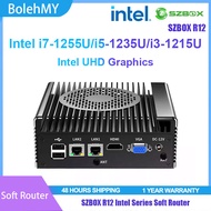SZBOX R12 Soft Router i7-1255U i5-1235U i3-1215U Mini PC Low Power Network Firewall Appliance