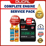 DUCAL Premium Engine Oil 10W30 API SM/CF 3 Litres ( FREE 1 Oil Treatment & engine flush ) 10W30 3L M