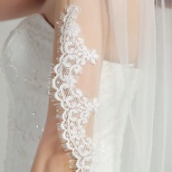 Dk035 Bridal Veil Single Layer French Lace Short Hair Comb Wedding Headdress Super Fairy 8LYAJIE2510