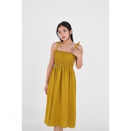 BestStore - Dress Smocked Tanpa Lengan / Dress Crincle Smocked / Dress Kekinian