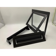 Peti Surat Black Powder Coated Aluminium Letter Box / Mail Box - Panel Set With Cover