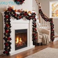 FAUTIVFD Halloween Maple Leaf Rose Vine, Gothic Style Maple Leaves Maple Leaf Garland, Fireplace Lif
