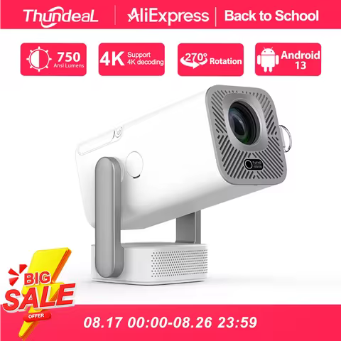 ThundeaL HD Mini Projector TD80 Pro Full HD 1080P 4K Video WIFI Android Portable Projector TD80Pro H