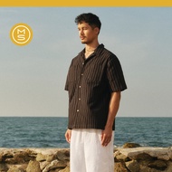 Mustard Laguna Pocket Shirt - Striped Black