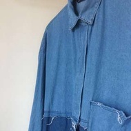 ZARA 歐美 古著 牛仔 襯衫 破壞 口袋 個性 Levis #我有zara要賣