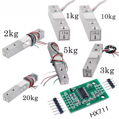 Load Cell 1KG 2KG 3KG 5KG 10KG 20KG HX711 AD Weight Sensor Module Aluminum Alloy Weighing Pressure S