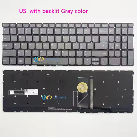 Keyboard for Lenovo ThinkBook 15-IIL 15-IML Ideapad S540-15IML 15IWL Gray with backlit US layout