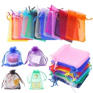 Mesh Organza Gift Bags with Drawstring, Jewelry Favor Pouches Wedding Party Christmas Candy