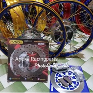 Velg jari jari ninja r rr satu set disk depan belakang 220mm kaliper monoblok dan breket / velg ruji