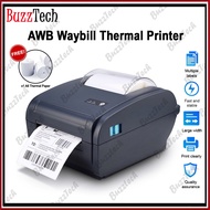 BuzzTech AWB Waybill Printer Thermal A6 PDF USB Sticker Barcode QR Shopee Lazada Shipping Label Airw