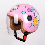 Youth Kids Motorcycle Helmet, 3/4 R Vespa Half Helmet, Children Open Face  Street Bike Helmets DOT A