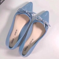 Melissa รองเท้าแตะแฟชั่นเกาหลีแบบโบว์สำหรับผู้หญิง รองเท้าแตะส้นแบนลำลองกลางแจ้ง รองเท้าแตะนิ้วเท้าที่สร้างสรรค์และเข้าคู่กันง่าย