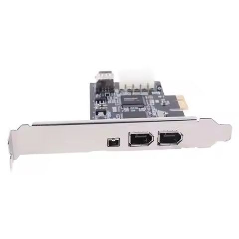 R53C PCIe 3 Ports Firewire Cable Expansion Card PCI for Express 1394B & 1394A TI XIO2213B Chipset Ad