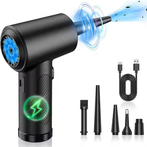 Electric Wireless Air Duster Compressed Air Blower Gun 51000RPM Type-C Air Duster For Computer Keybo