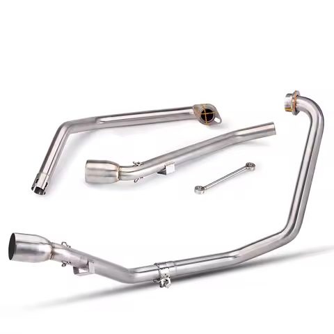 Slip On Motorcycle Exhaust Front Link Pipe Escape Moto Connect 51mm Muffler Scooter Line Tube For YA