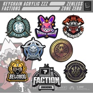 GANTUNGAN Acrylic Zenless Zone Zero Logo Keychain / ZZZ Keychain Ganci Factions Zone Zero Stupid Vic