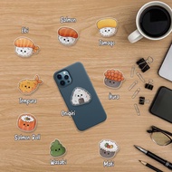 [POPSOCKET] 2d acrylic glass Griptok sushi ebi salmon tamago tempera onigiri ikura salmon roll wasab