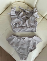 全新Tiny Manon女童兩件頭泳衣 荷葉邊泳衣 110碼女泳衣