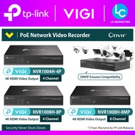 TP-Link VIGI NVR1004H-4P NVR1104H-4P (4-Channel) / NVR1008H-8P NVR1008H-8MP (8-Channel) PoE Network 