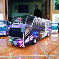 miniatur bus basuri po haryanto full lampu strobo