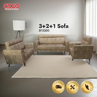 COCO_SOFA SET 1+2+3_Velvet Fabric Sofa Set 1Seater+2Seater+3Seater_Waterproof Fabric_Sofa 1+2+3 Seat