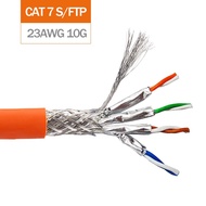 Linkwylan Cat7 Cable SFTP 23AWG Network Installation LAN Cable Solid Wires Shielded 10G 1200Mhz Hi-S