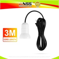 3M Lamp Bulb Holder Cord Extension E27 LED Light Bulb Edison Screw Lamp Holder 3 Security Protection