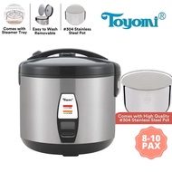 Toyomi 1.8L Electric Rice Cooker &amp; Warmer with Stainless Steel Inner Pot RC 968SS