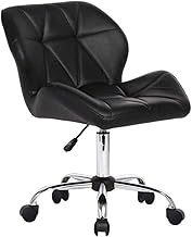 Office Chair Game Chair Swivel Chair, Computer Chair, Leisure Household Chair, Ergonomic Chair, with Backrest Armchair,Black,Bow Shape Foot Decoration